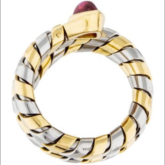 BVLGARI TOURMALINE SERPENTI TUBOGAS WRAP RING - Picture 3 of 3