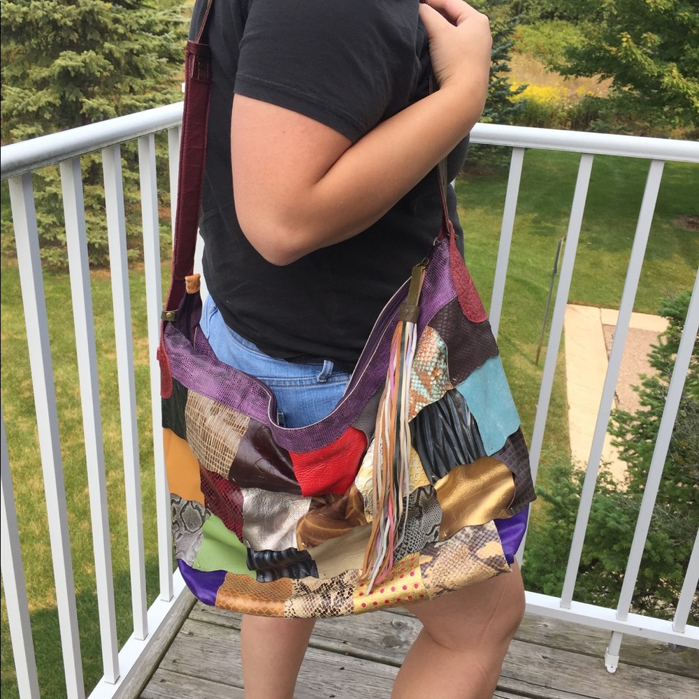🌹SOLD🌹 Over-sized Bebe Patchwork Tote