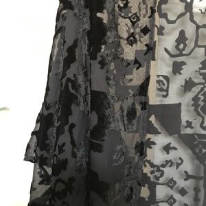 Velvet Sheer Printed Kimono