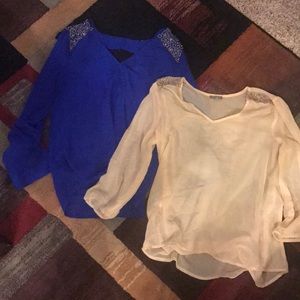 Pair of dress shirts with sparkle detail bundle