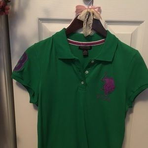 Ralph Lauren: big polo brand green/purple polo