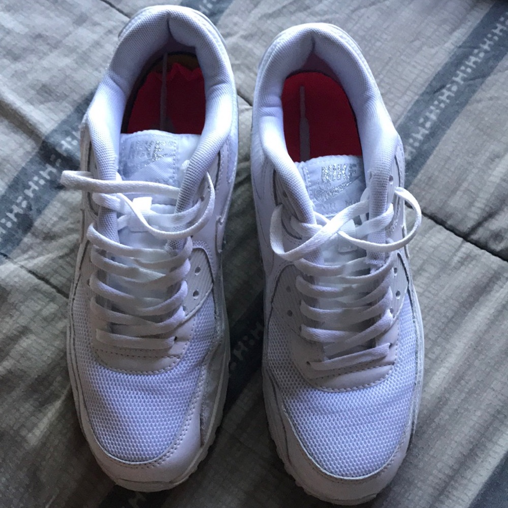 All white nikes