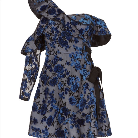 Self Portrait Eyelet Wrap Mini Dress - Picture 2 of 2