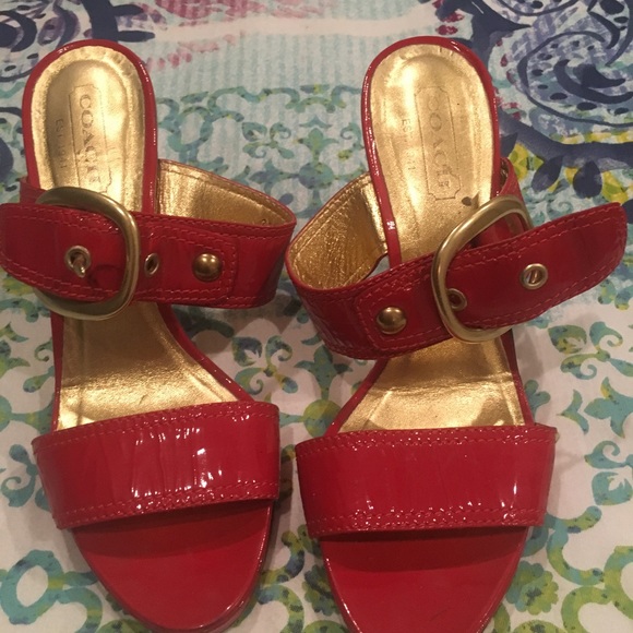 Red Coach Slides - Picture 2 of 5