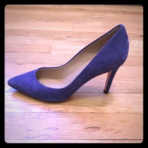 j crew suede Eslie pump heels in Cobalt. Size 6.