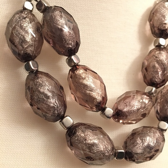 Black large beads necklace - Picture 3 of 4