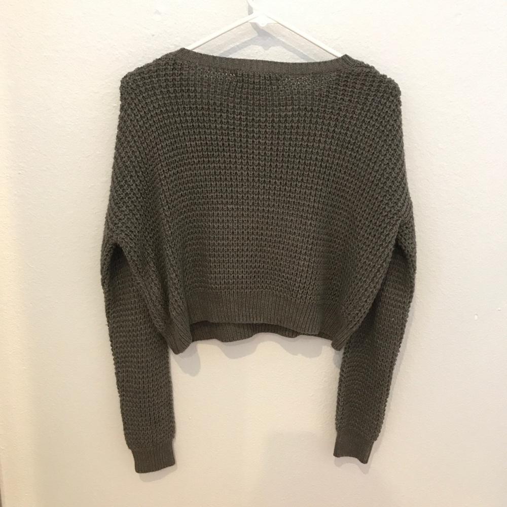 Gray Waffle Sweater - Picture 2 of 3