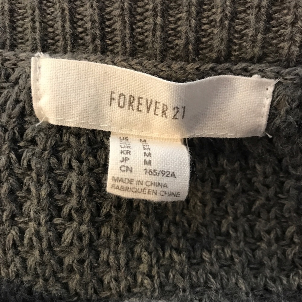 Gray Waffle Sweater - Picture 3 of 3