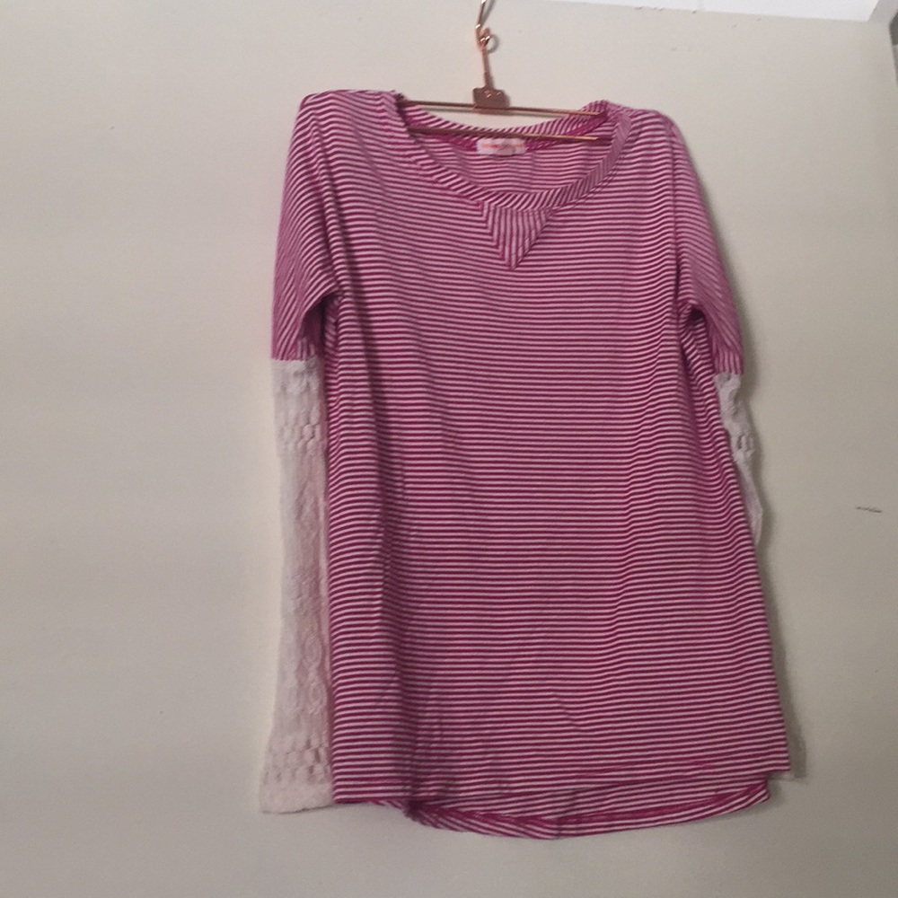 Little Missmatched girls striped top.