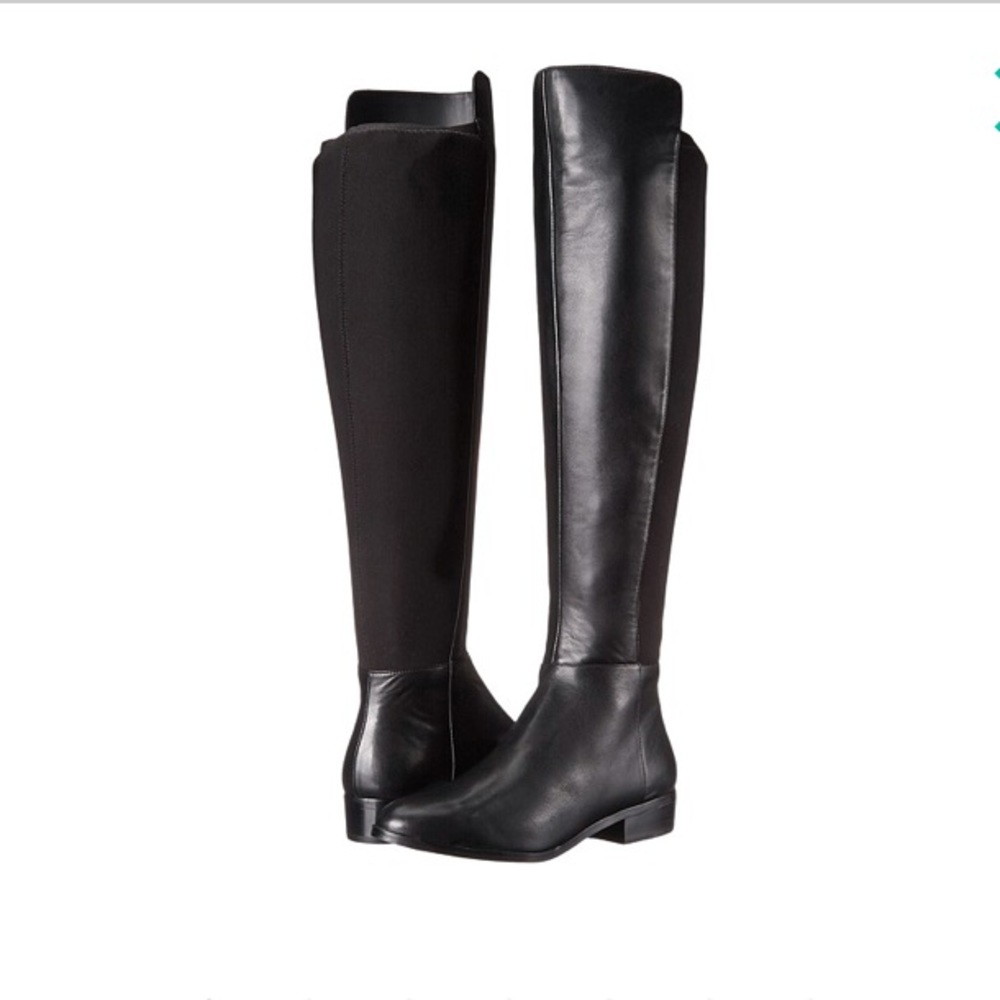 Michael Kors Black Leather Over The Knee Boots