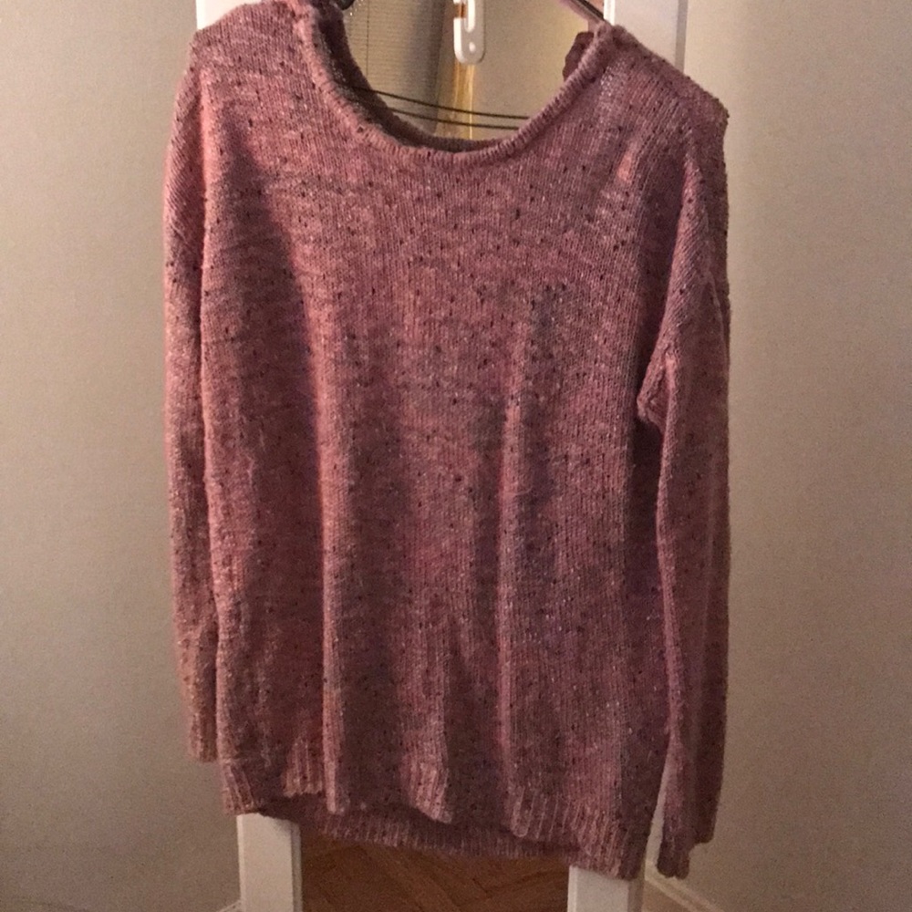 *Boutique Special* Open Back Pink Knit Sweater