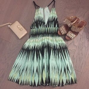 Free People Black and Green Dress