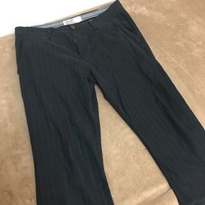 AEO Black Pin-Striped Slacks