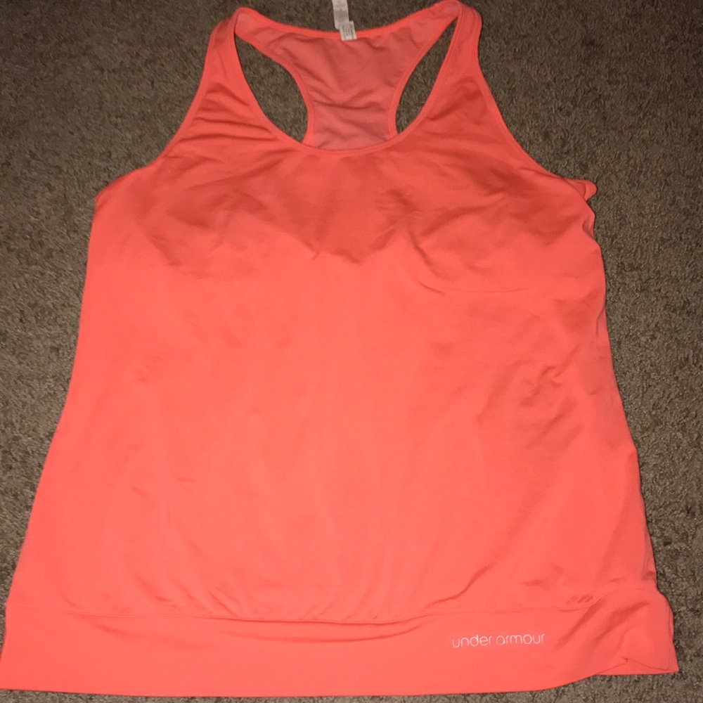 Under Armour racer back tank with shelf bra