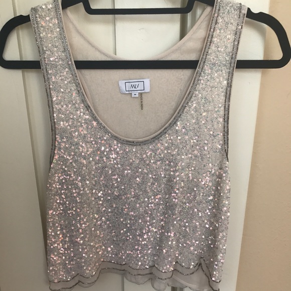 MLV sequin cropped tank - Picture 2 of 4