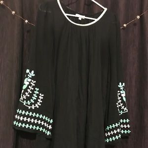 Umgee Precious Bell Sleeve Black Dress
