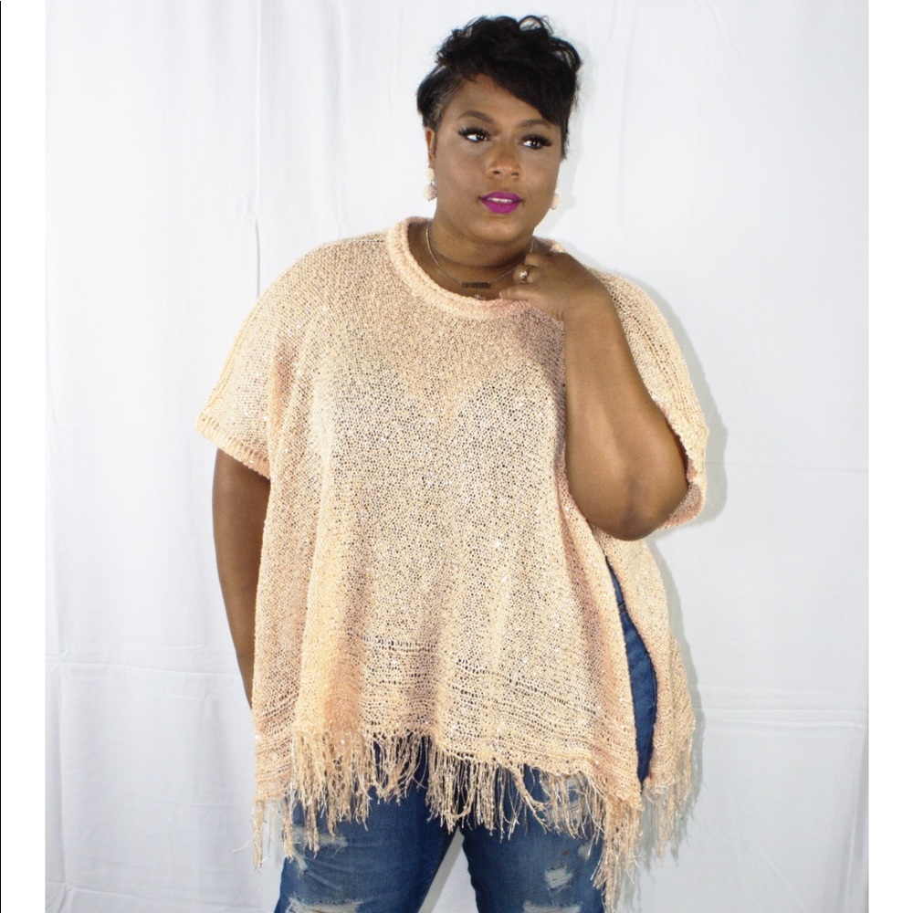 Pink Sparkly Pancho