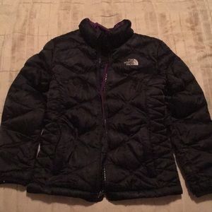 Girls Black North Face Mini coat