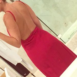 Reformation twist neck red cocktail dress