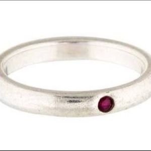 Tiffany & Co. Sterling Ruby Stacking Ring