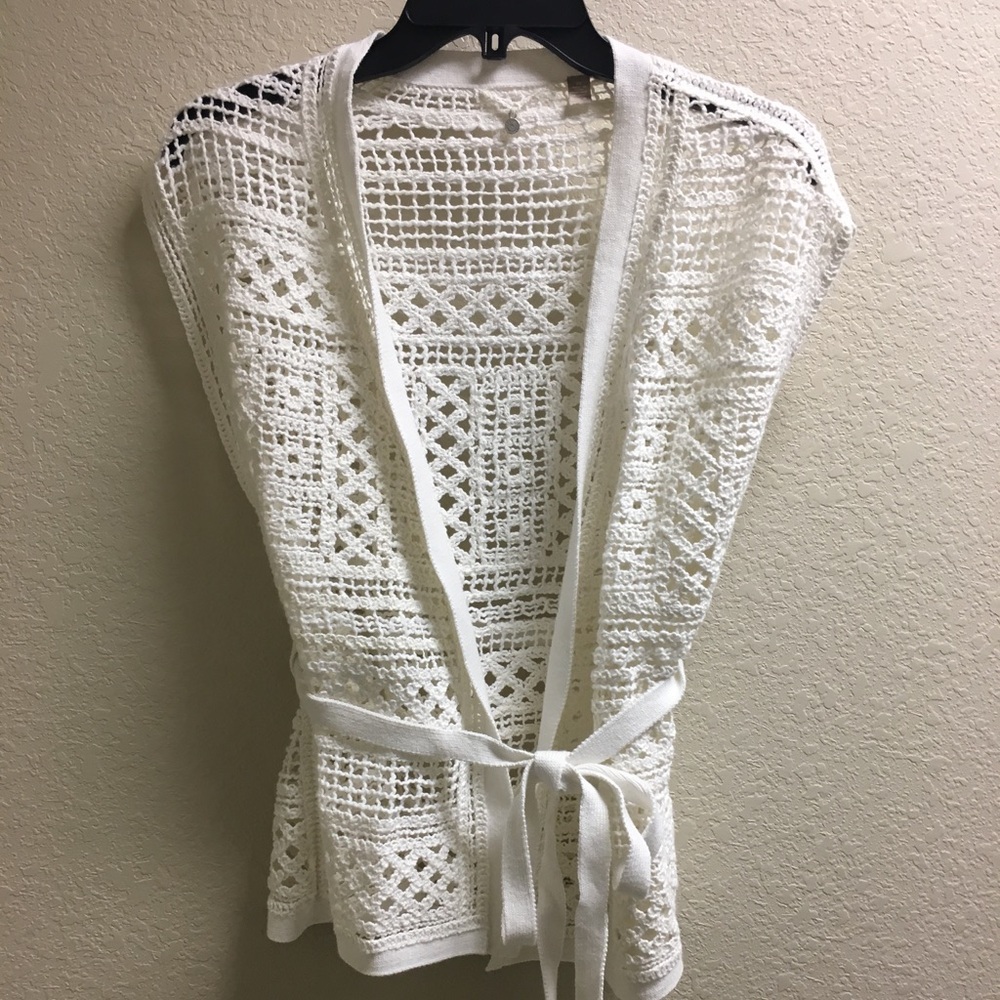 Anthropologie crochet cardigan
