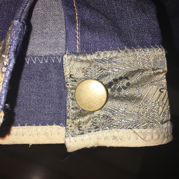 HARLOW DENIM JACKET WITH BROCADE TRIM - Picture 5 of 5