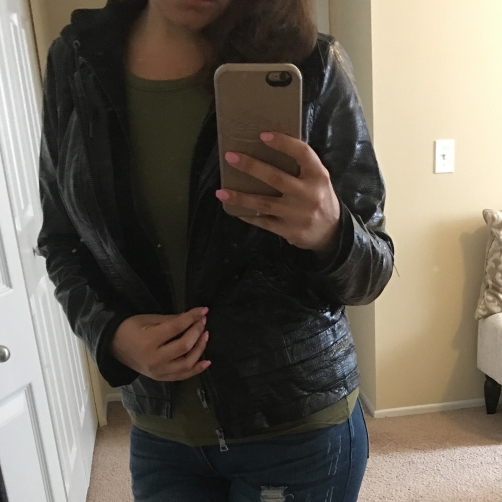 Guess Layered faux leather jacket