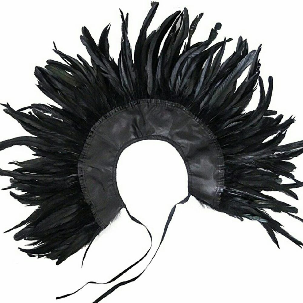 Custom Feather Shawl Black Iridescent - Picture 4 of 8