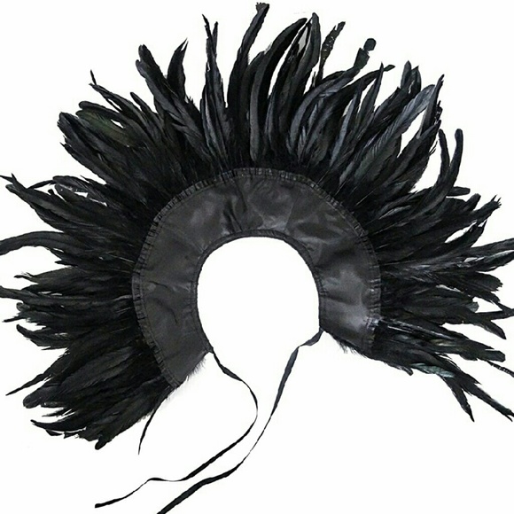 Custom Feather Shawl Black Iridescent - Picture 4 of 8