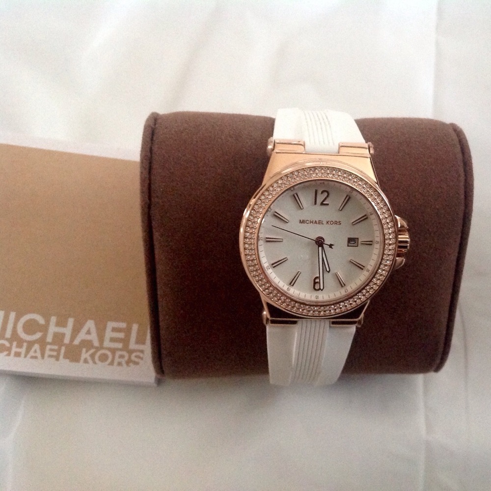 NWT MICHAEL KORS WATCH MK2491 white rosegold