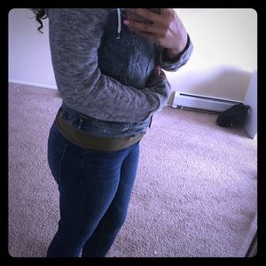 Free People layered denim jacket