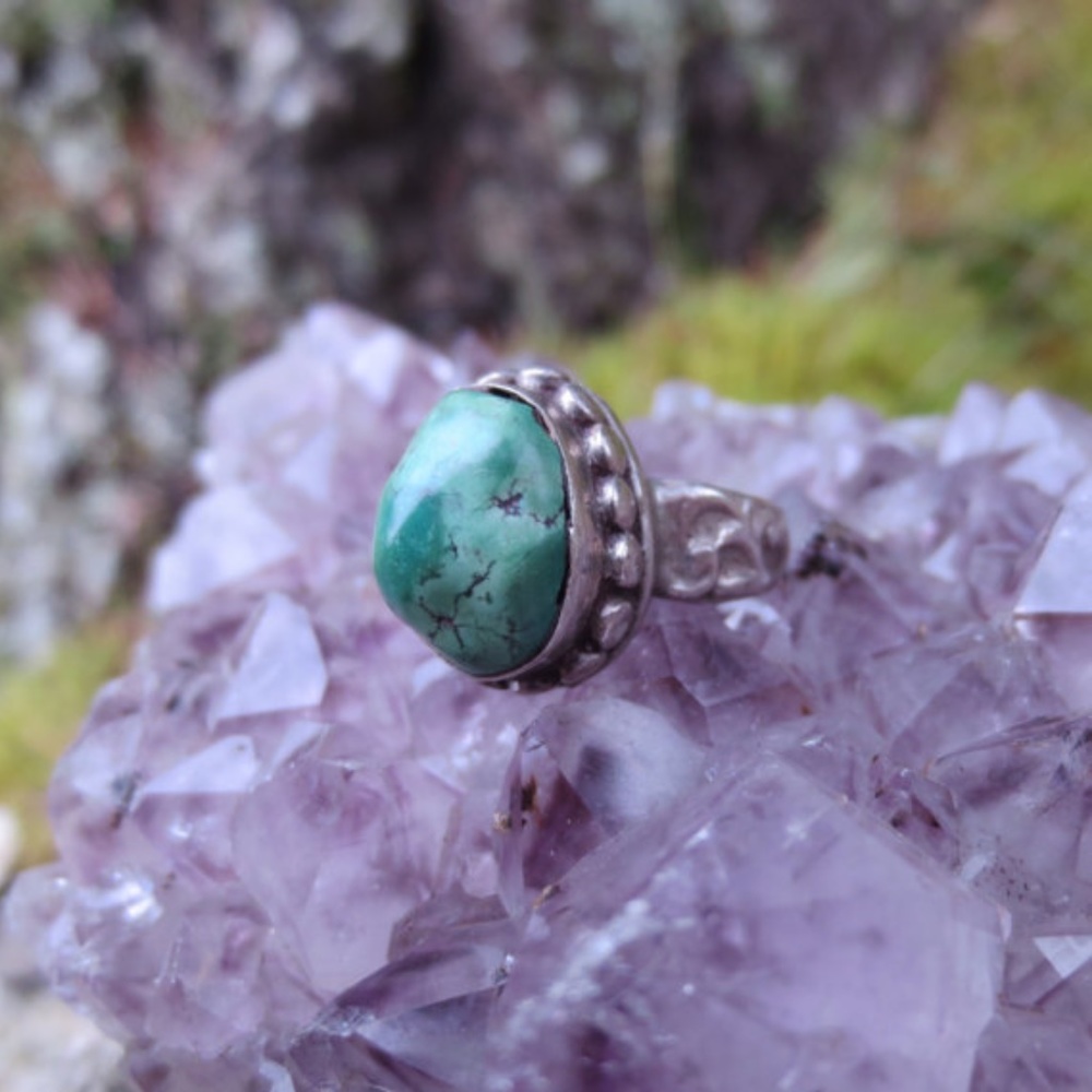 2 for $50 Turquoise Nugget Cocktail Ring