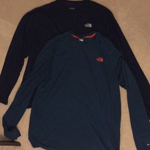 The North face long sleeve shirts set