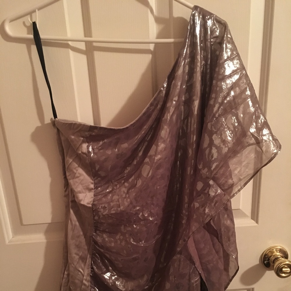 Bebe one shoulder sleeve dress