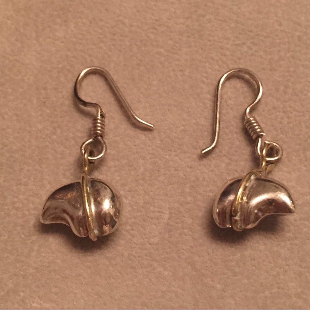 Sterling Silver Golden Bear Vail Earrings