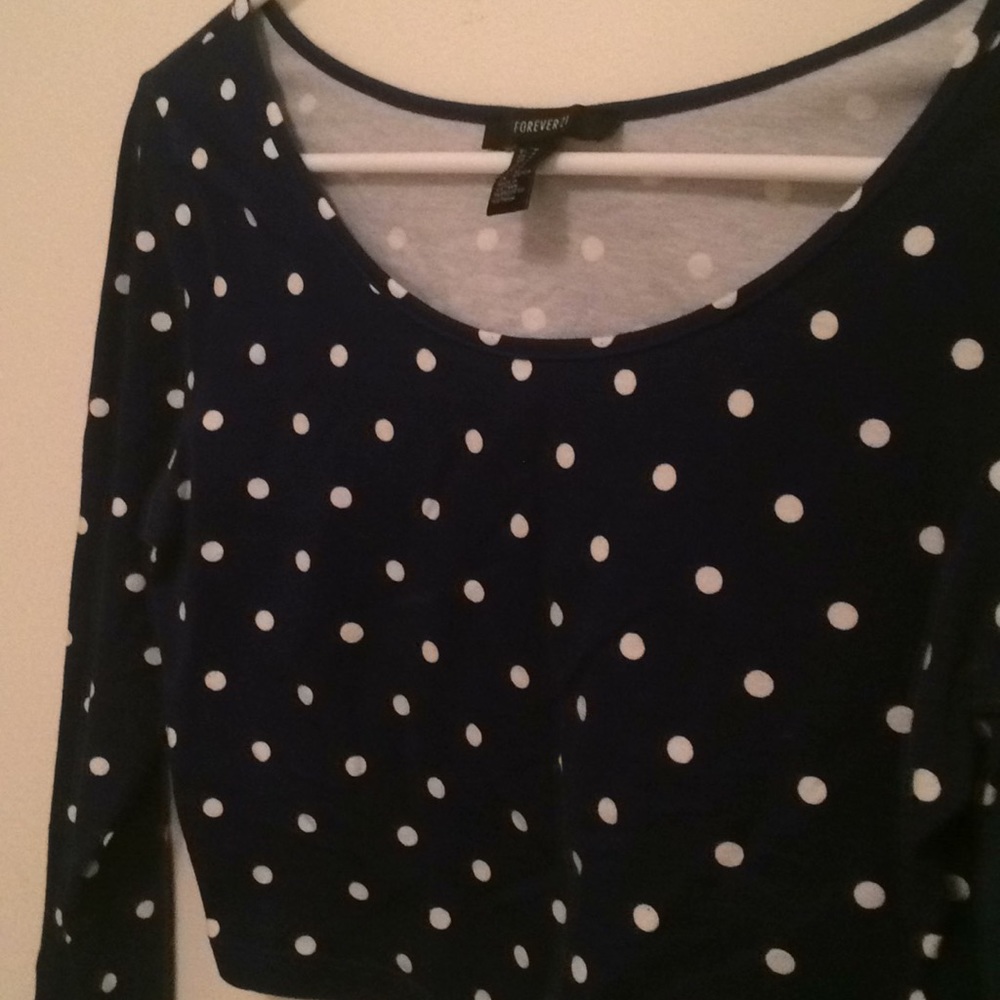 Navy blue crop top