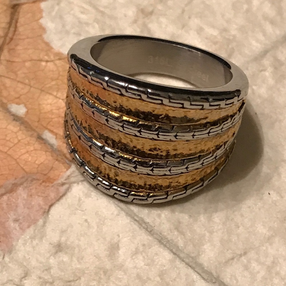 Stainless Steel Two-Tone Ring