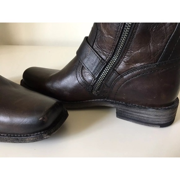 FRYE Veronica Engineer Tall Riding Buckle Boots - Picture 6 of 8