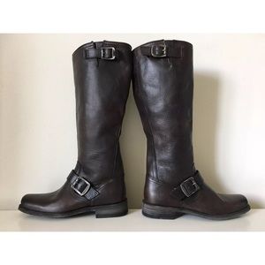 FRYE Veronica Engineer Tall Riding Buckle Boots