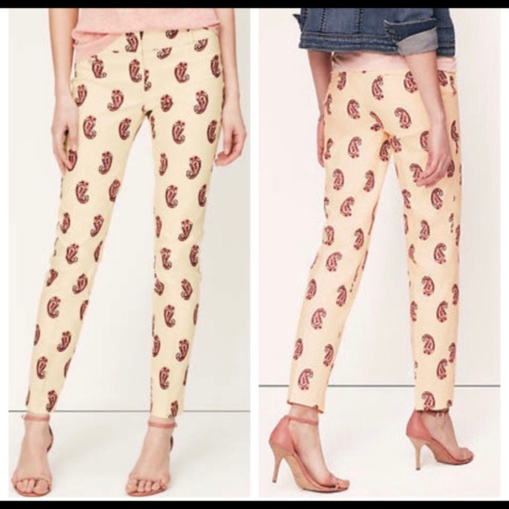 Ann Taylor LOFT paisley Marisa Ankle pant