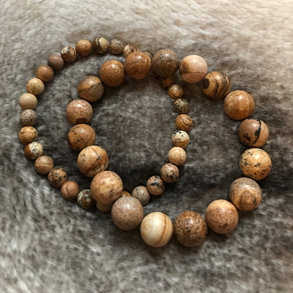 good fortune beaded bracelets (set of 2)