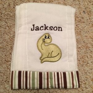 "Jackson" Monogrammed Burp Cloth