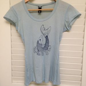 Given Away - Fish Print Small Tshirt