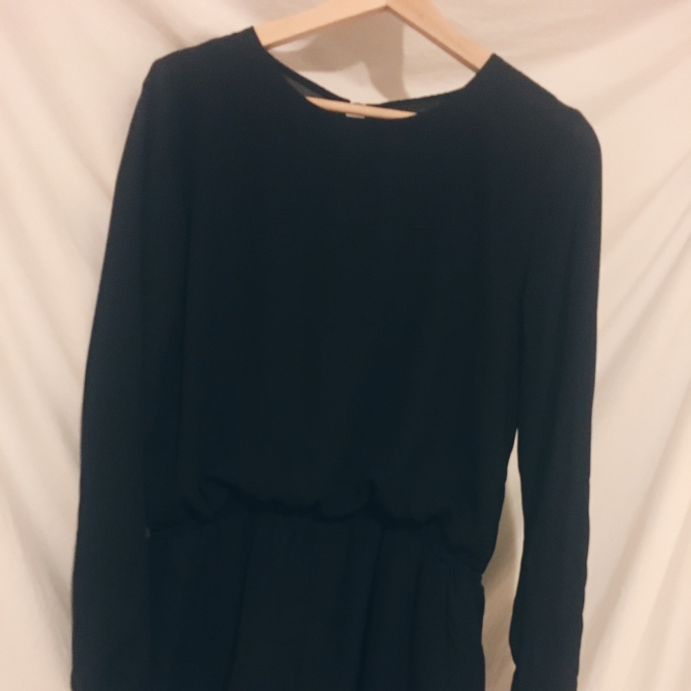 Black open backed romper