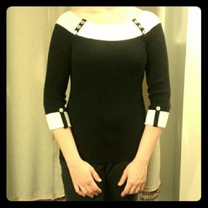 WHBM Nautical Stretch Sweater