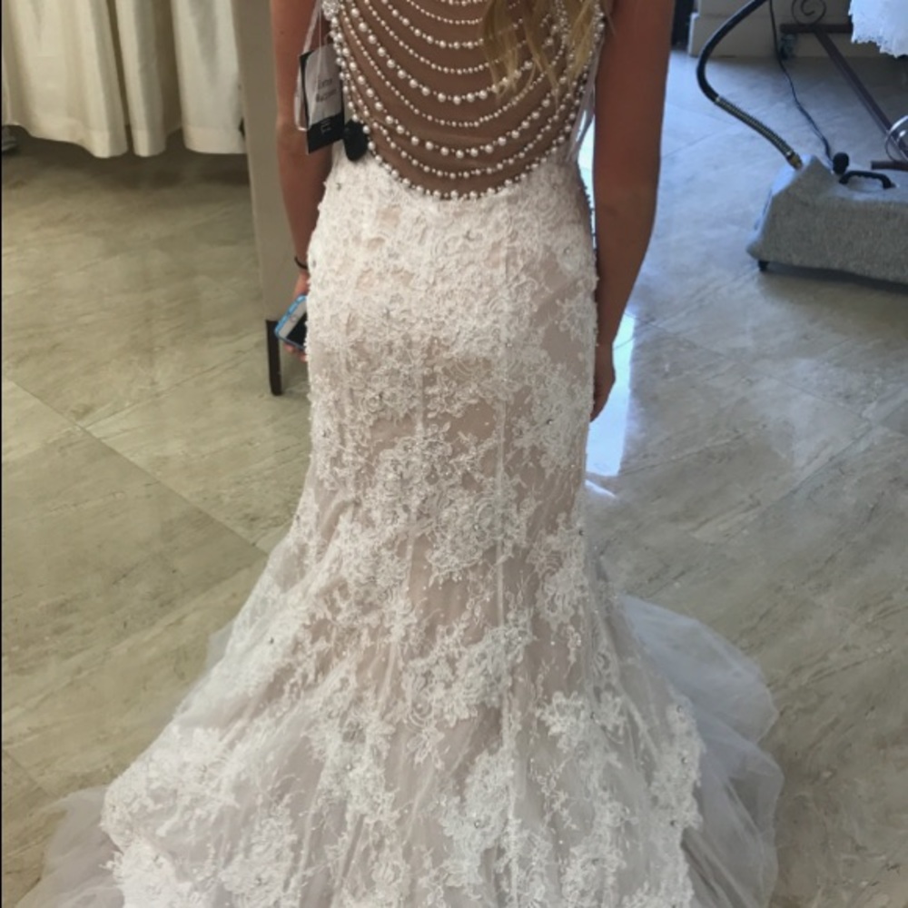 Sherri Hill. 50112 ivory. Brand new. Never worn. - Picture 2 of 3