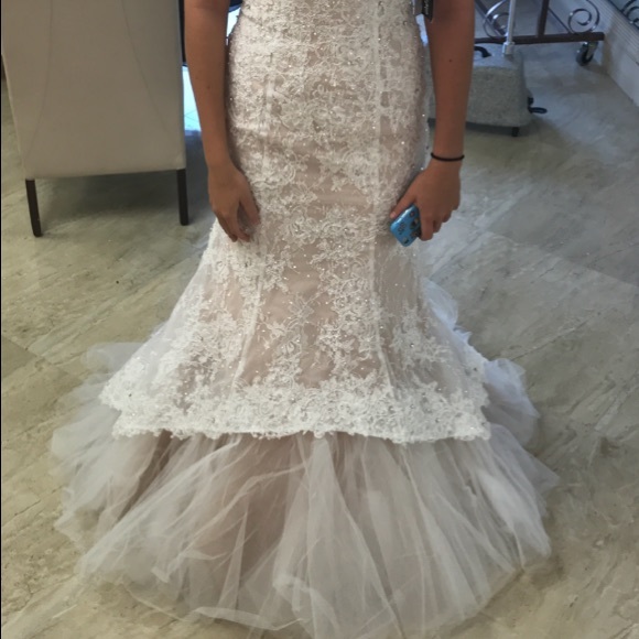 Sherri Hill. 50112 ivory. Brand new. Never worn. - Picture 3 of 3