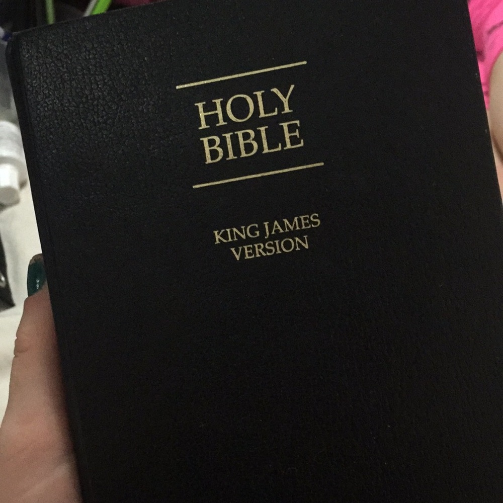 brand new Bible and carrier case