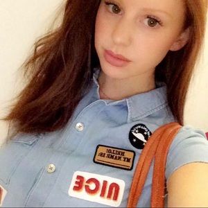 Denim Patch Oversized Shirt/Dress