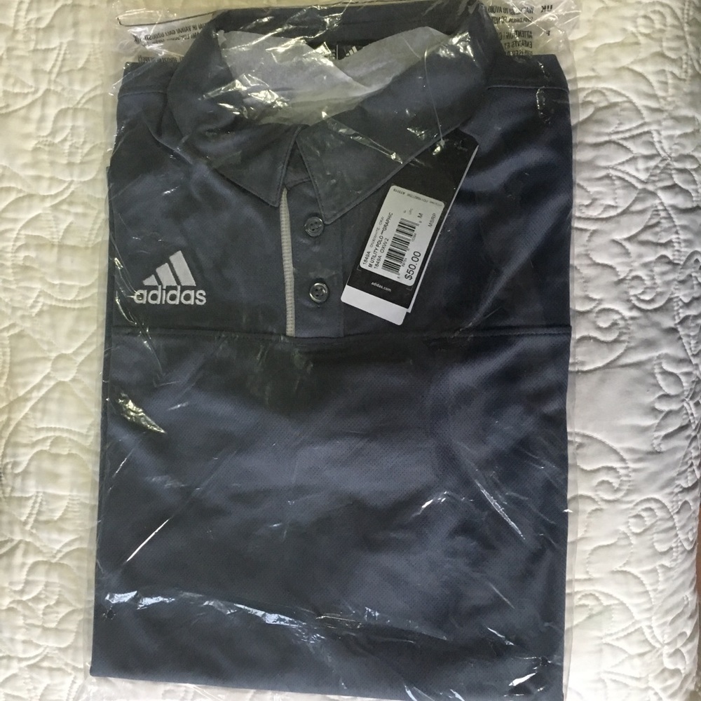 Men's Adidas Dry Fit Granite Short Sleeve Polo